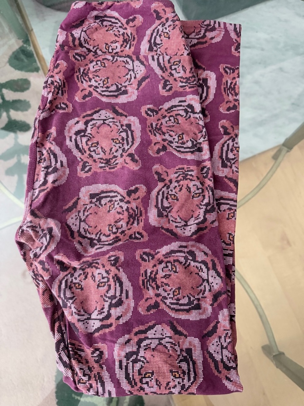 LuLaRoe Purple & Pink Tiger Print Leggings